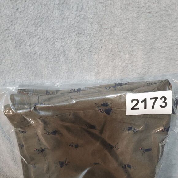 Tommy Hilfiger Shorts Mens 34 Green Hula Dancer Hawaiian Chino Flat Front Preppy - Picture 10 of 10